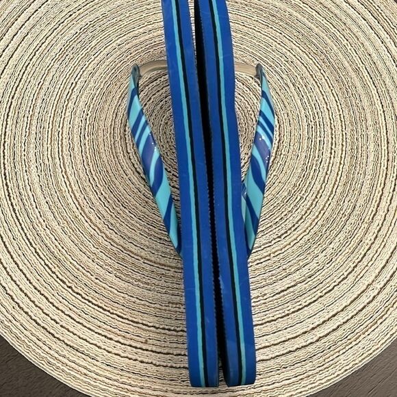 Vera Bradley Blue Flip Flop Sandals sz 7-8 - Picture 8 of 8